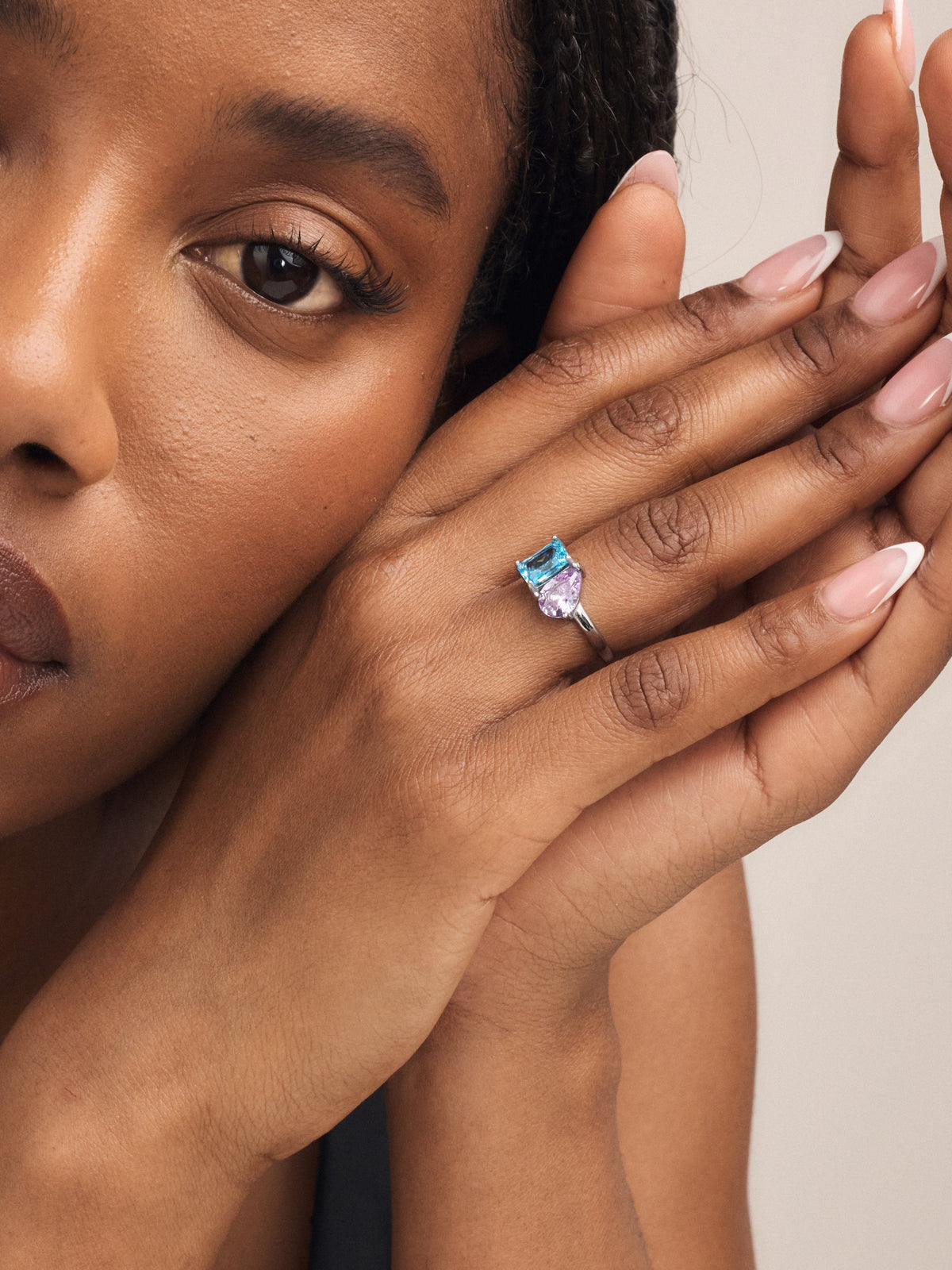 Toi Et Moi Birthstone Ring - Silver