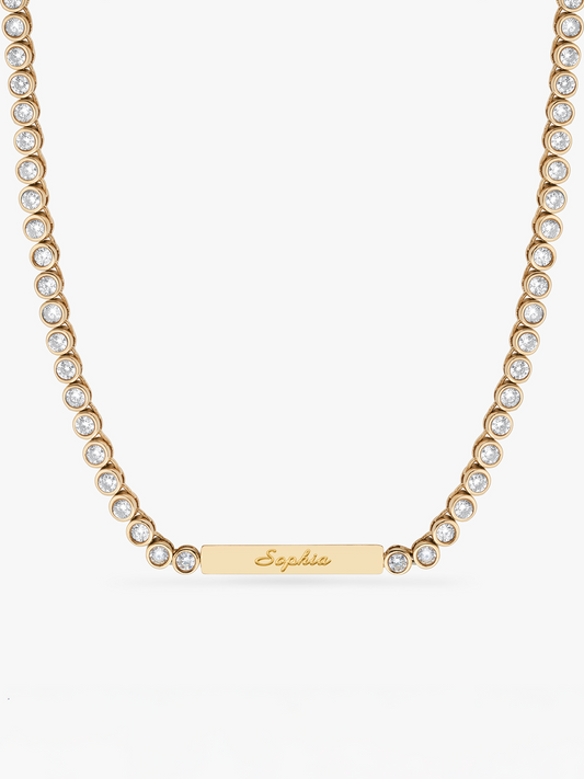 Tennis Name Necklace